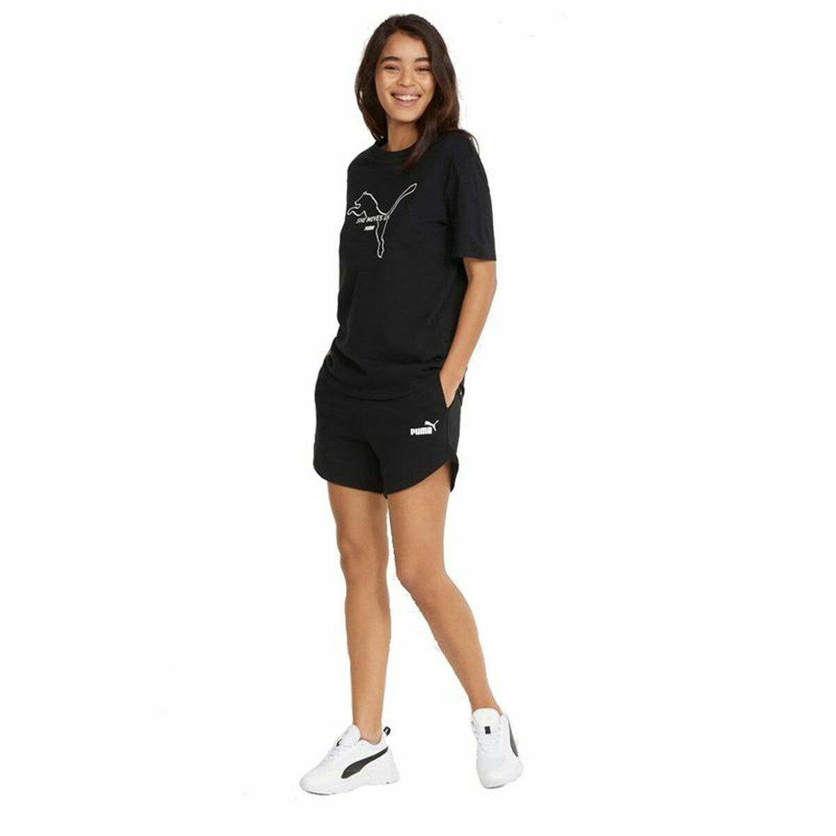 Pikad spordipüksid Puma ESS Must Daam